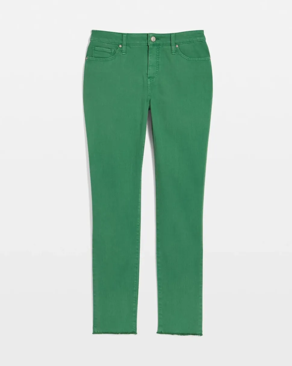 Girlfriend Fray Hem Ankle Jeans