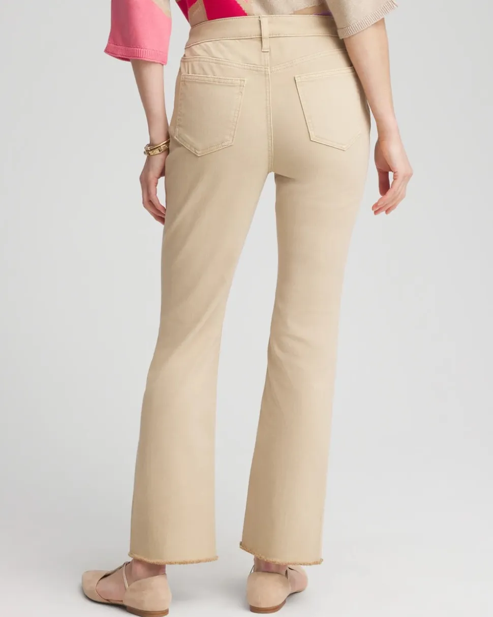 Girlfriend Fray Hem Kick Flare Jeans