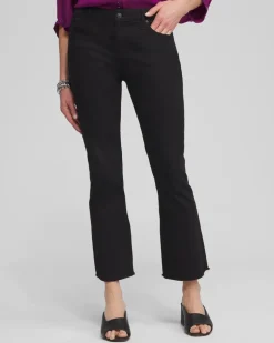 Girlfriend Fray Hem Kick Flare Jeans