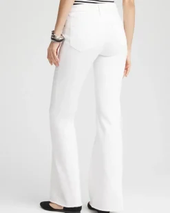 Girlfriend No Stain Frayed Flared Jeans