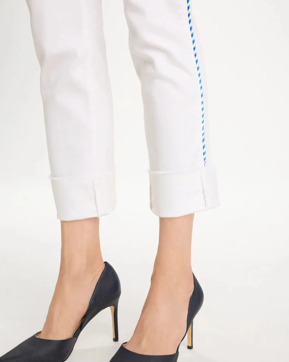 Girlfriend Roll Cuff Crop Jeans