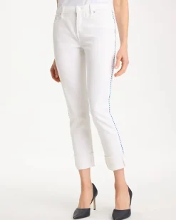 Girlfriend Roll Cuff Crop Jeans