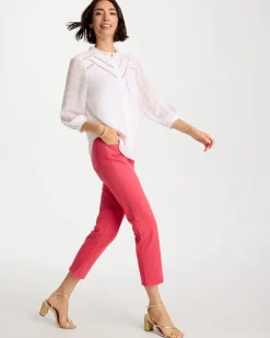 Girlfriend Roll Cuff Crop Jeans