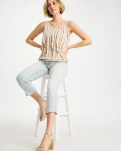 Girlfriend Slim Capri Jeans