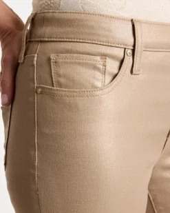 Girlfriend Slim Coated Crop Jeans