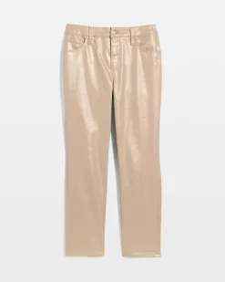 Girlfriend Slim Coated Crop Jeans