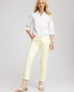 Girlfriend Slim Cropped Jeans