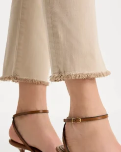 Girlfriend Slim Frayed Crop Jeans