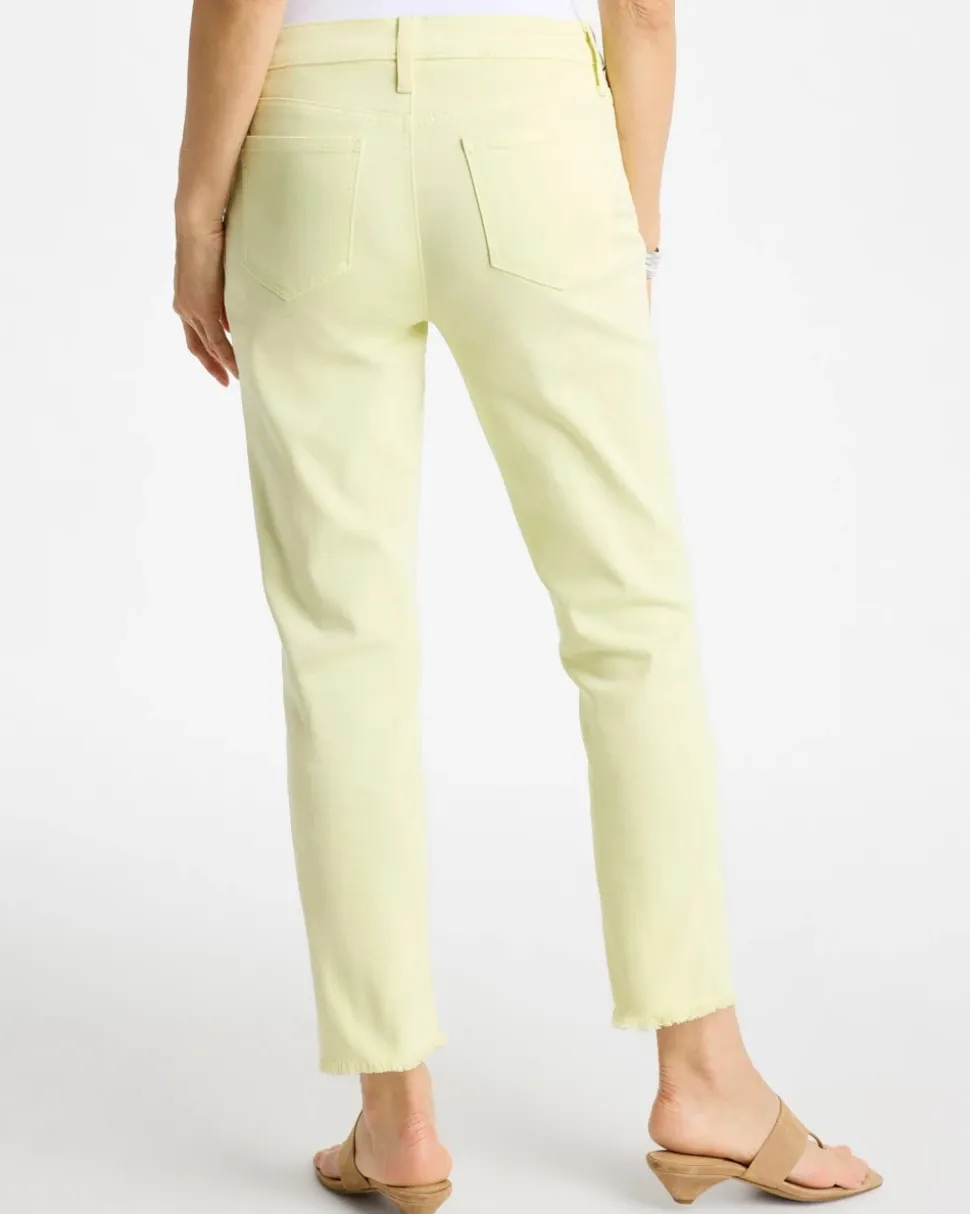 Girlfriend Slim Frayed Crop Jeans