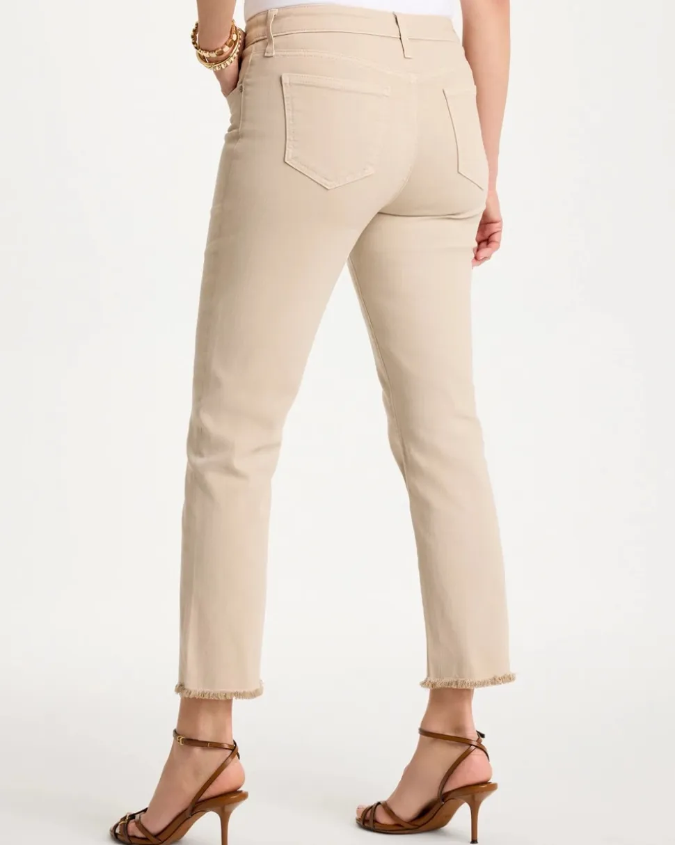 Girlfriend Slim Frayed Crop Jeans