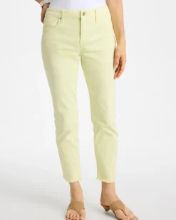 Girlfriend Slim Frayed Crop Jeans