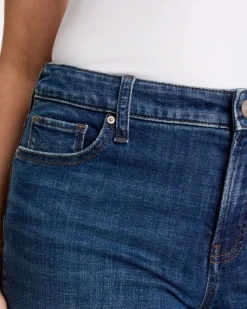 Girlfriend Slim Indigo Jean Shorts