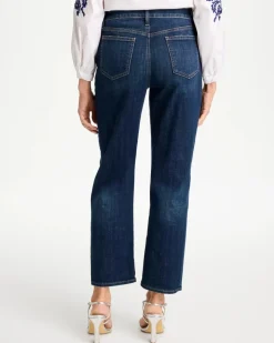 Girlfriend Straight Ankle Jeans
