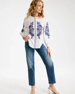Girlfriend Straight Ankle Jeans