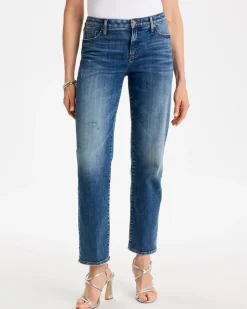 Girlfriend Straight Ankle Jeans