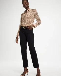 Girlfriend Straight Ankle Jeans