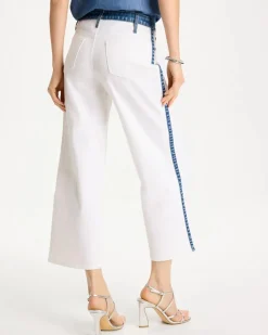 Girlfriend Straight Colorblock Jeans