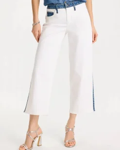 Girlfriend Straight Colorblock Jeans