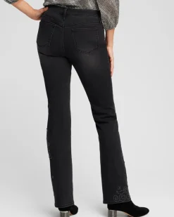 Girlfriend Studded Flare Jeans