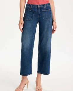 Girlfriend Wide-Leg Crop Jeans