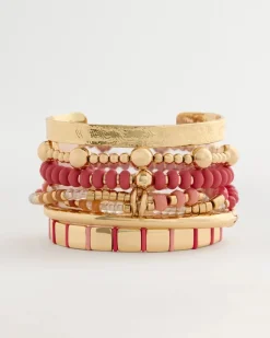 Glam Goldtone Slice Stretch Bracelet