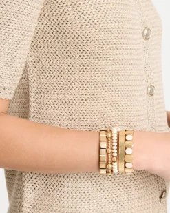 Glam Neutral Slice Stretch Bracelet