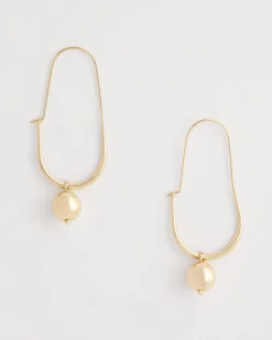 Gold Bead Threader Earrings