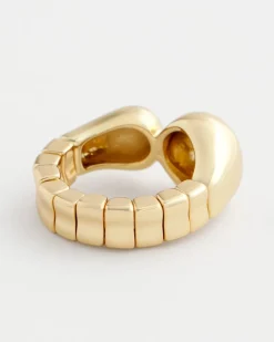 Gold Curvy Stretch Ring