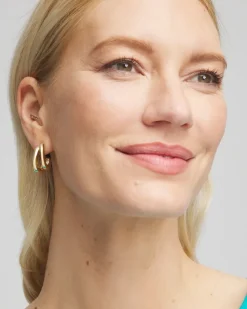 Gold Double Mini Hoop Earrings