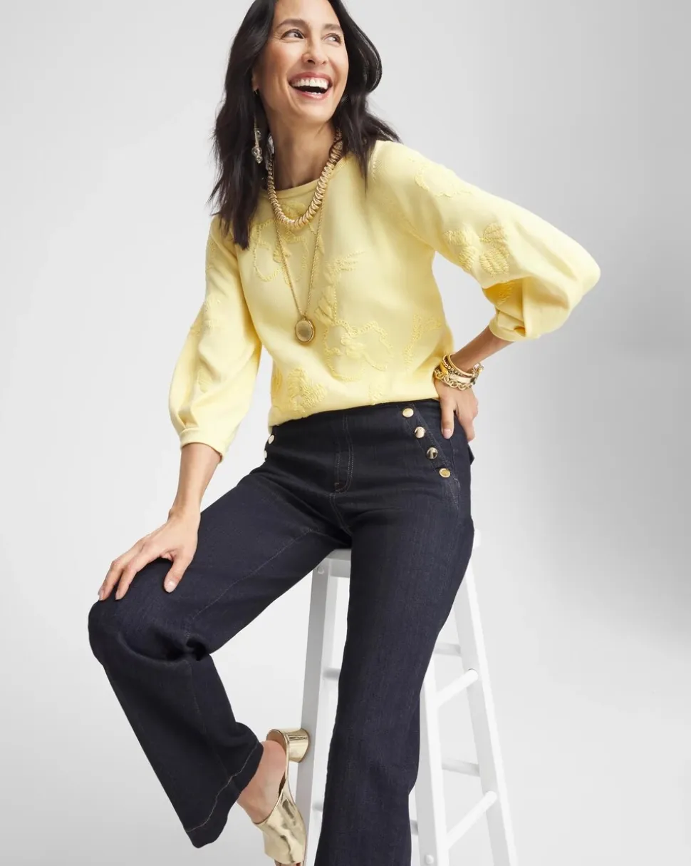 Golden Haze Embroidered Pullover