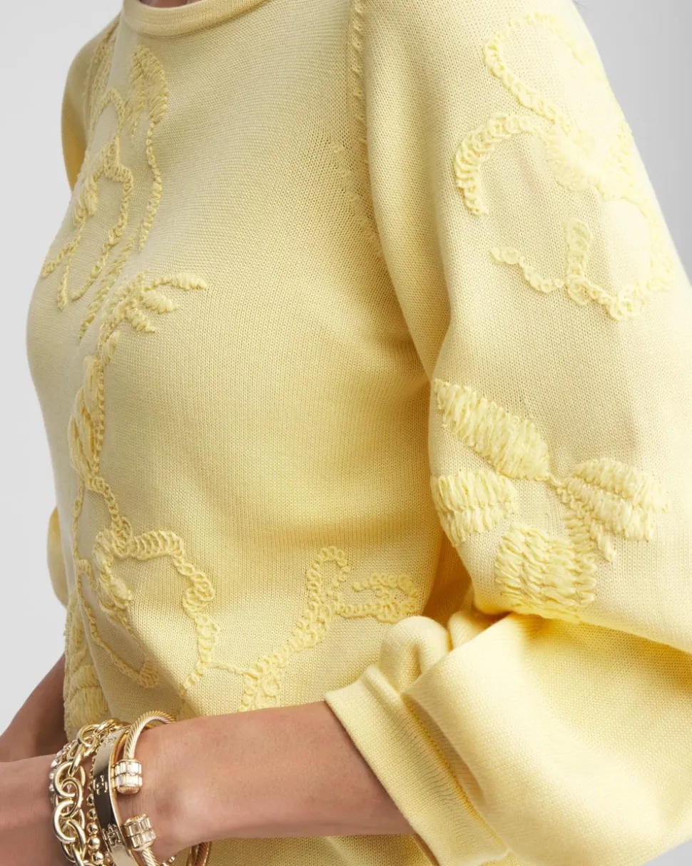 Golden Haze Embroidered Pullover