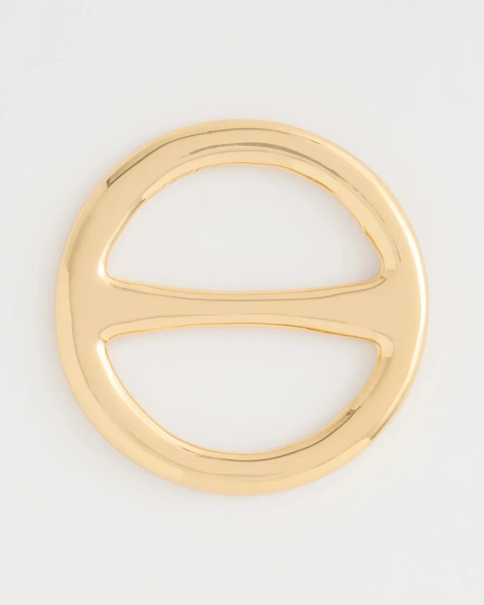 Golden Round Scarf Ring