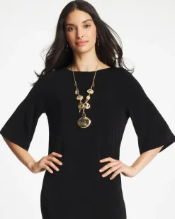 Gold Long Single Strand Necklace
