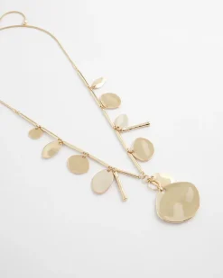 Gold Long Single Strand Necklace