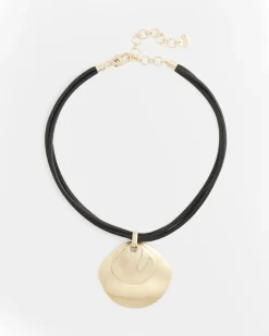 Gold Pendant On Cord