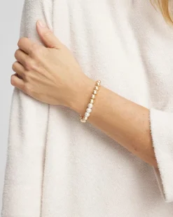 Goldtone Bead Stretch Bracelet