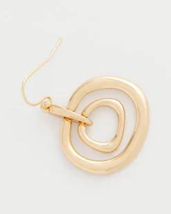 Gold Tone Drop Pendant Earrings