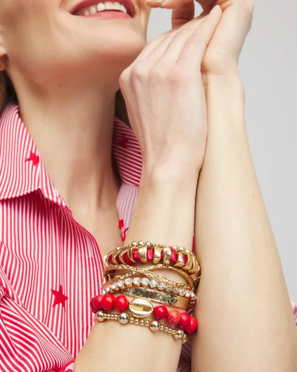 Goldtone Flexible Cuff Bracelet