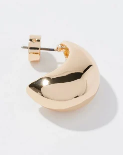 Gold Tone Huggie Hoops