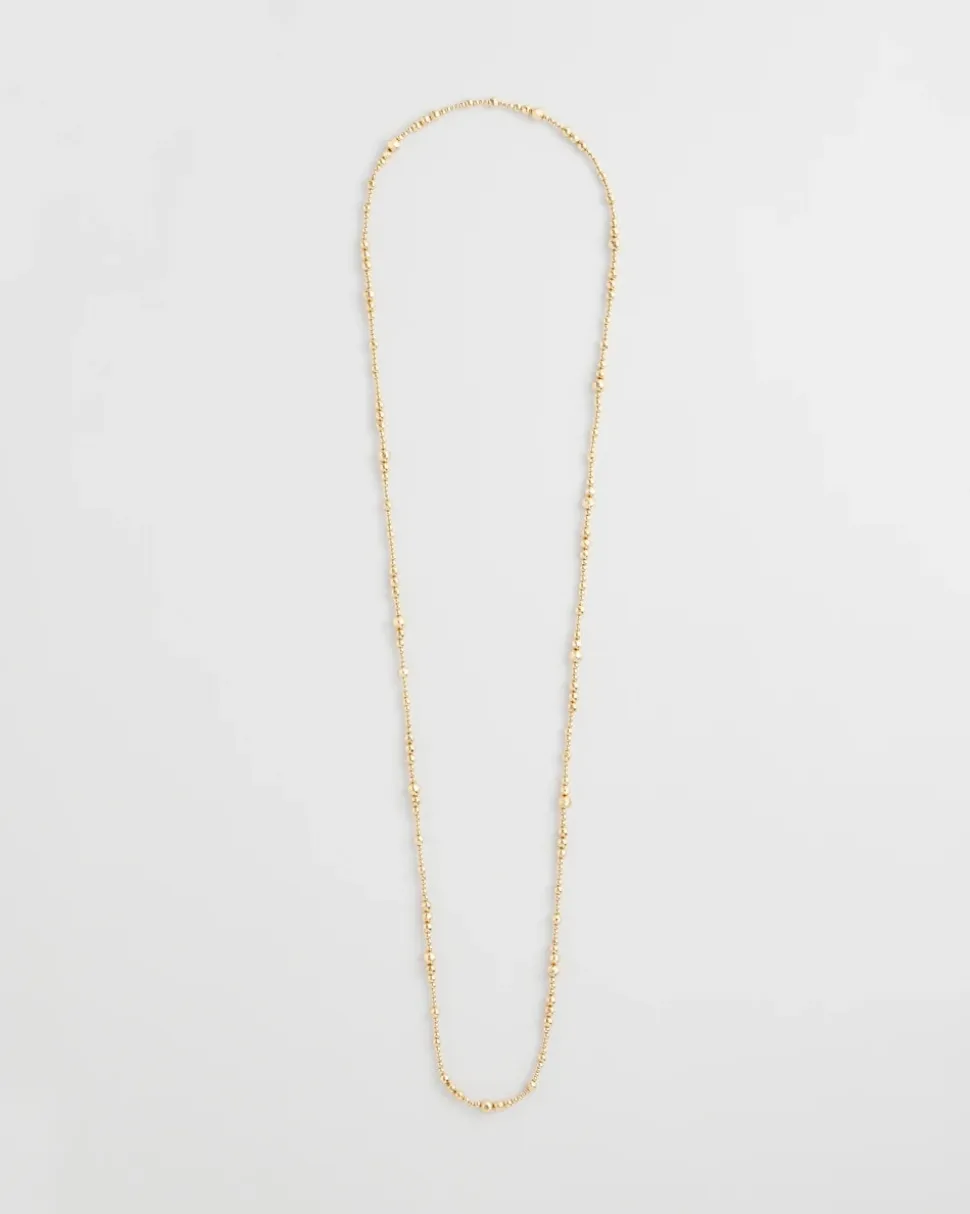 Goldtone Long Beaded Necklace