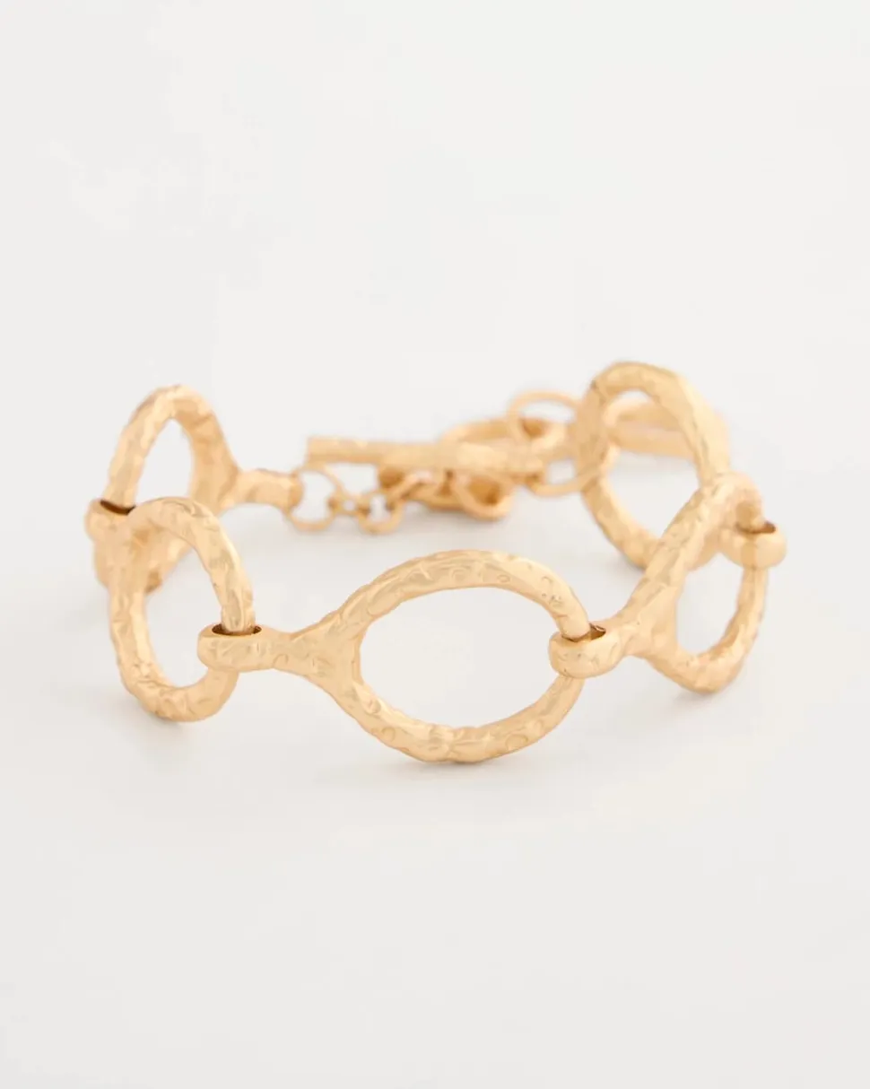 Goldtone Open Link Toggle Bracelet