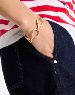 Goldtone Open Link Toggle Bracelet