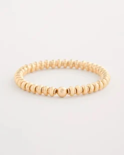 Goldtone Rounded Stretch Bracelet