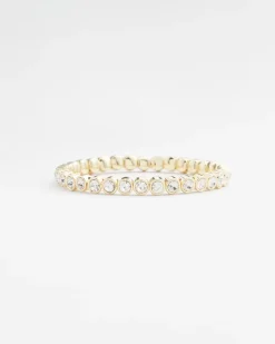Goldtone Stretch Tennis Bracelet