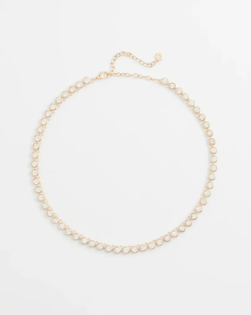 Goldtone Tennis Necklace