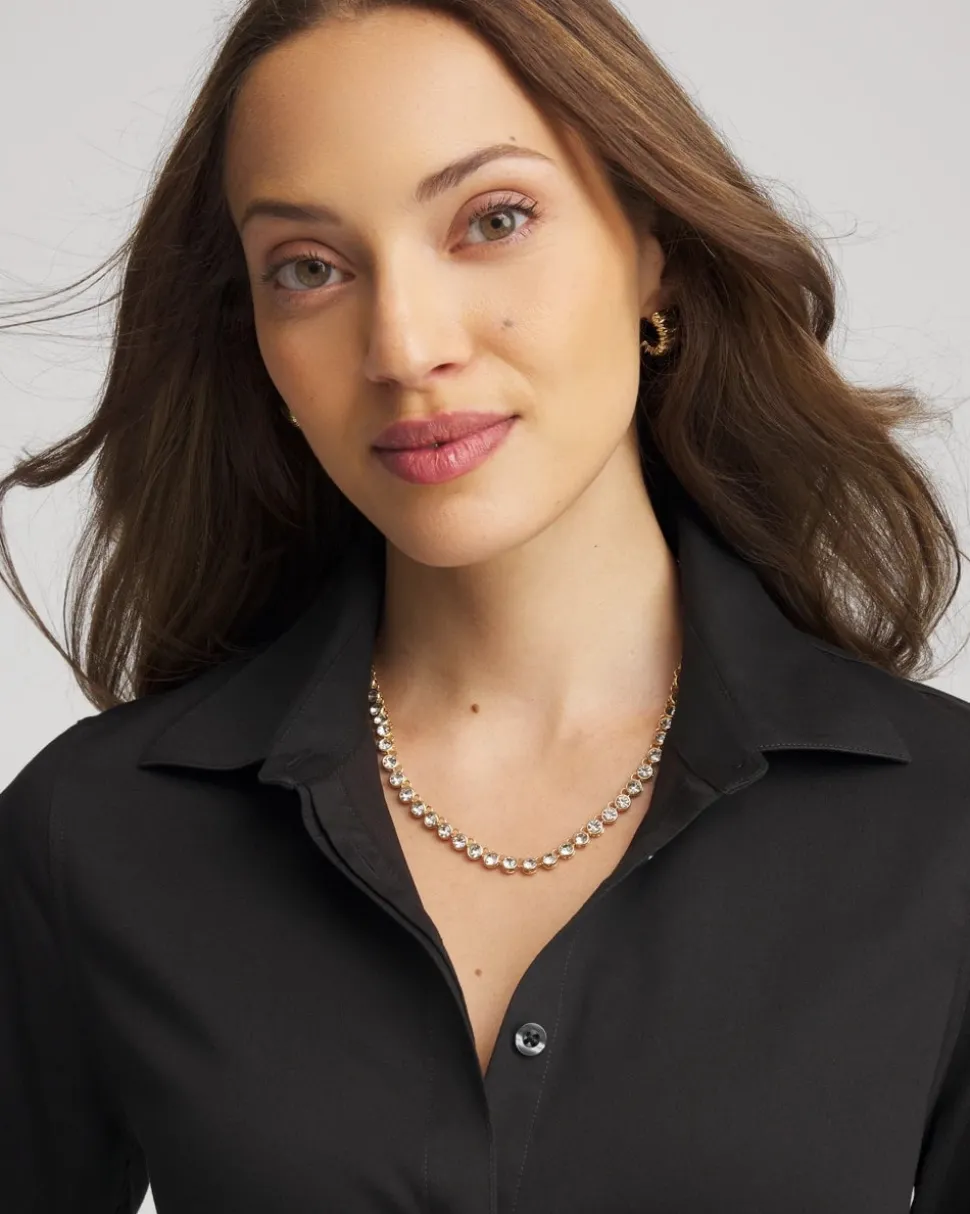 Goldtone Tennis Necklace