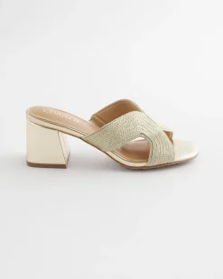 Gold Verona Block Heels