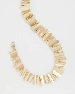 Gold Wave Collar Necklace
