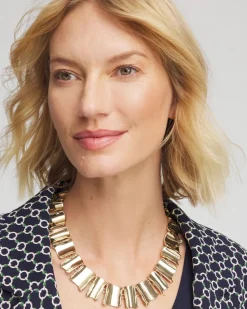 Gold Wave Collar Necklace