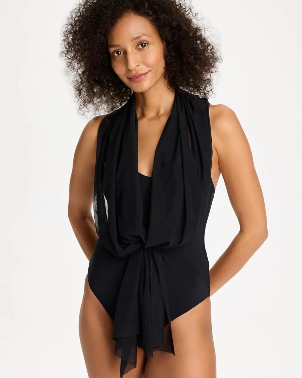 Gottex Yuri Flower Mesh One Piece Swimsuit